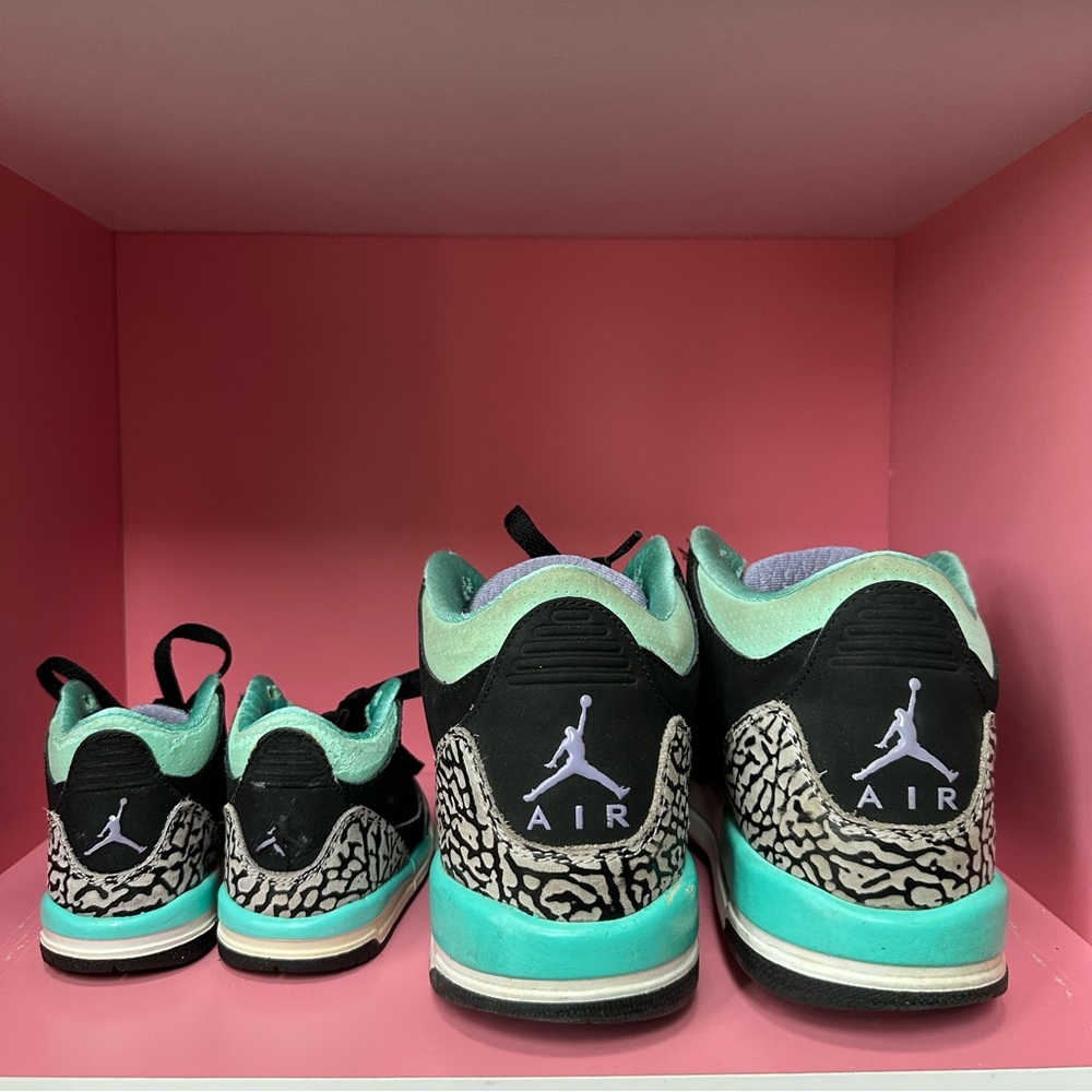 2pc Bundle of Jordans: Black and Turquoise Colorway